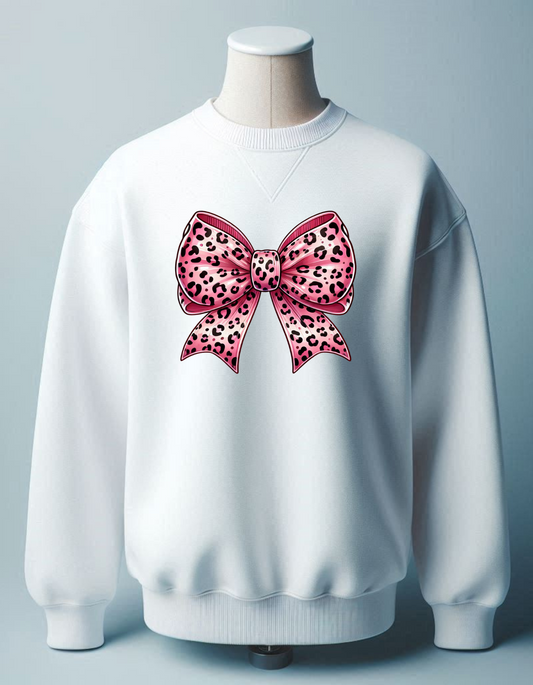 Pink Leopard Bow